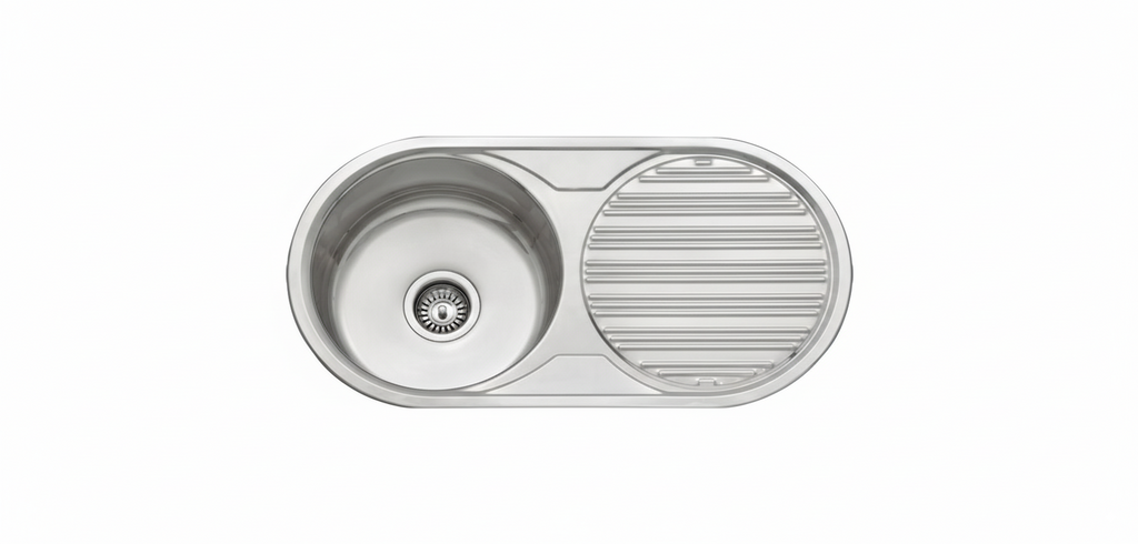 FREGADERO DUETA UN SENO ESCURRIDOS SENOS  INOX DE8444 SE